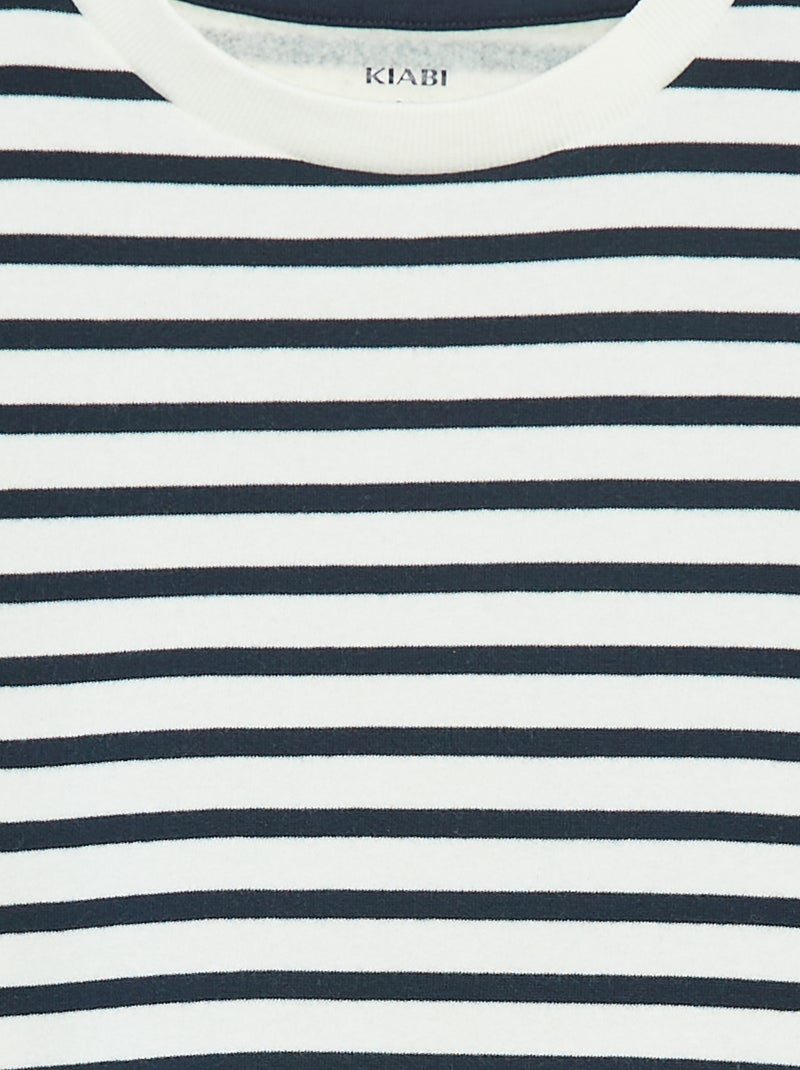 Sweat loose avec imprimé Bleu - Kiabi