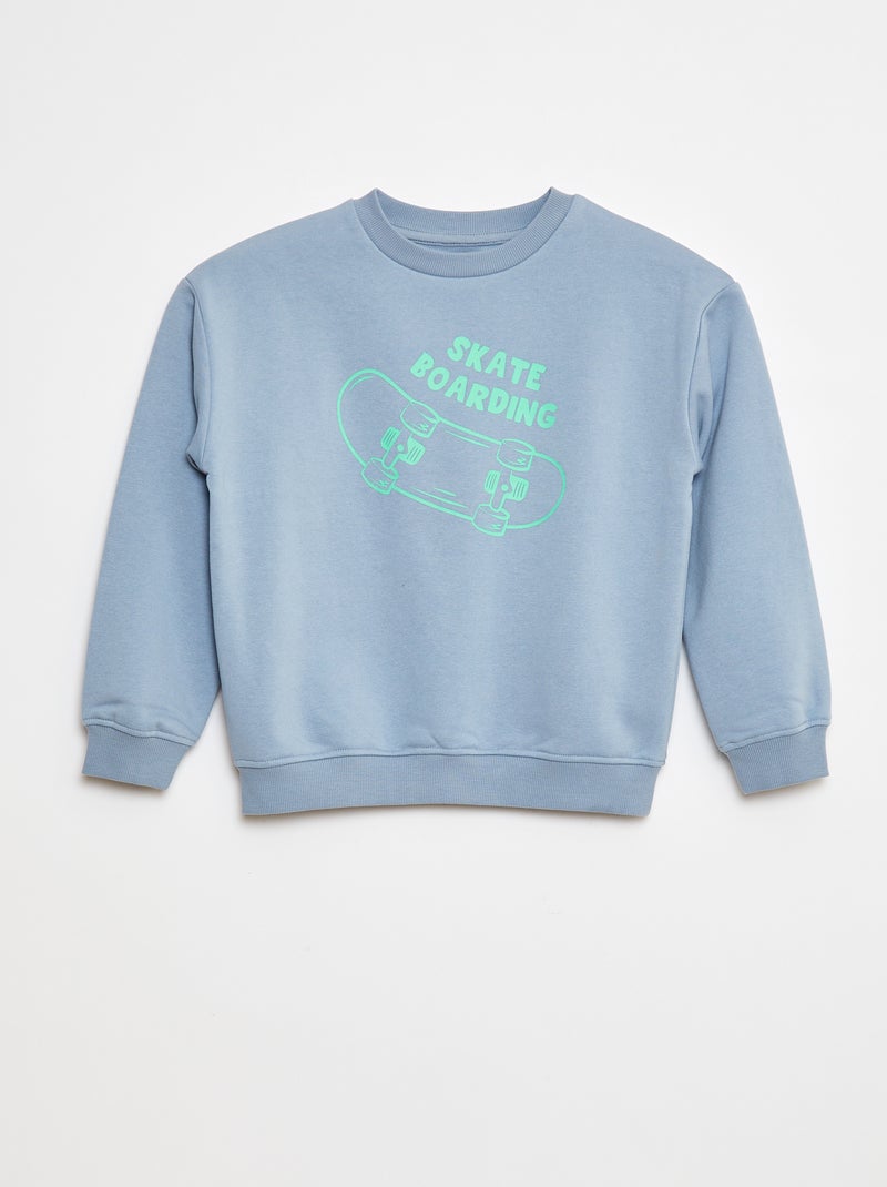 Sweat loose avec imprimé Bleu - Kiabi