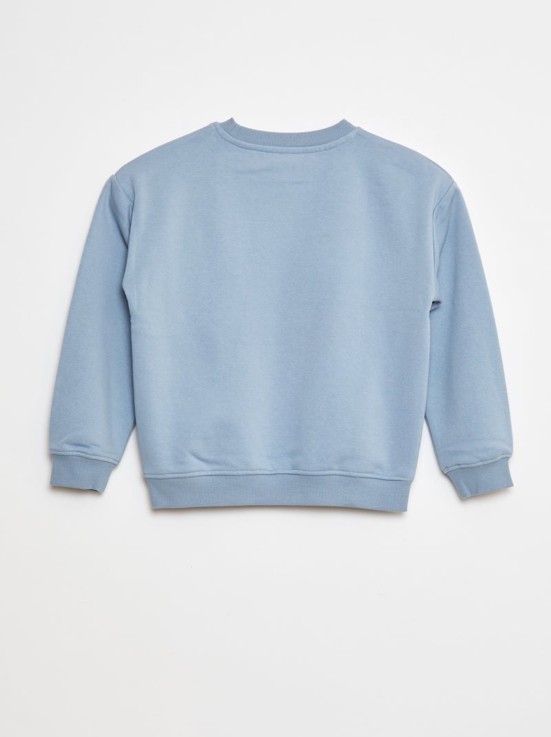 Sweat loose avec imprimé Bleu - Kiabi