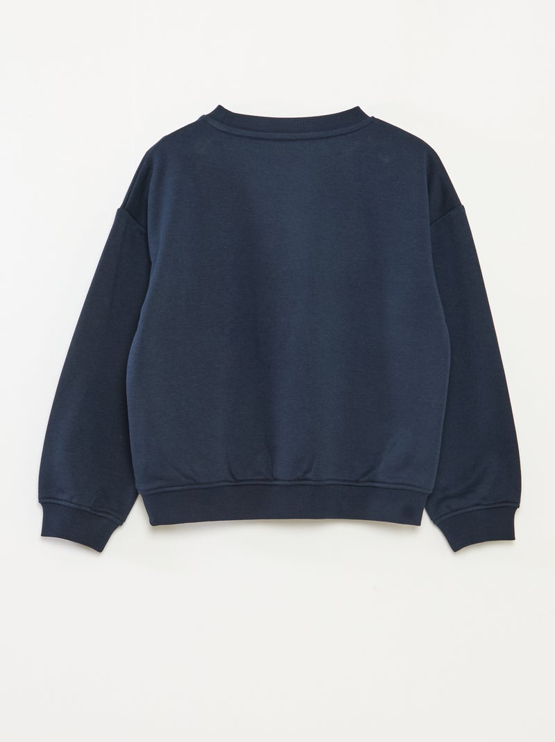 Sweat loose avec imprimé Bleu - Kiabi