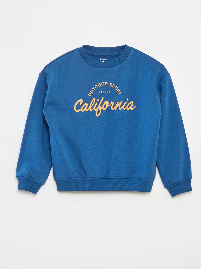 Sweat loose avec imprimé Bleu - Kiabi