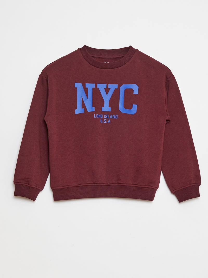 Sweat loose avec imprimé Marron - Kiabi