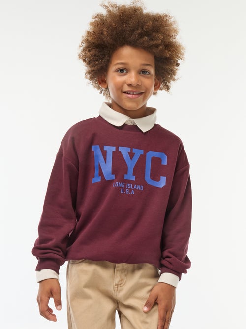 Sweat loose avec imprimé - Kiabi