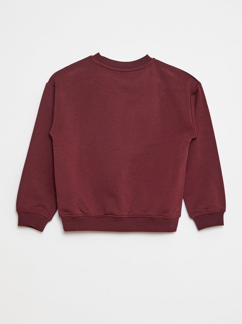 Sweat loose avec imprimé Marron - Kiabi