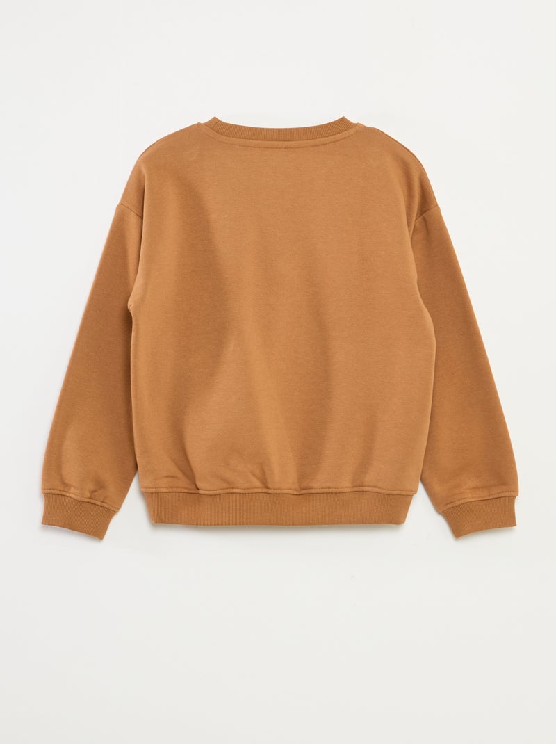 Sweat loose avec imprimé Marron - Kiabi