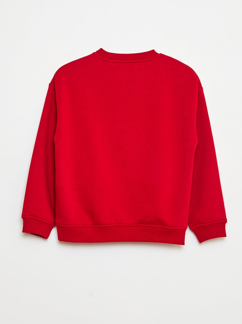 Sweat loose avec imprimé Rouge - Kiabi