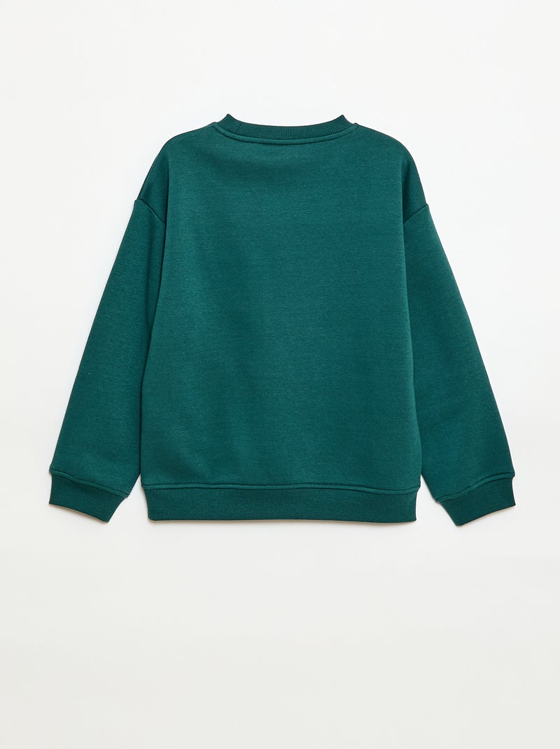 Sweat loose avec imprimé Vert - Kiabi