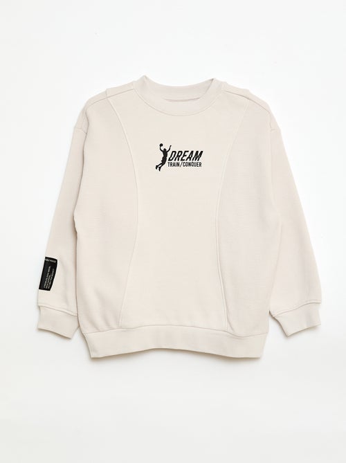 Sweat loose en molleton - Kiabi