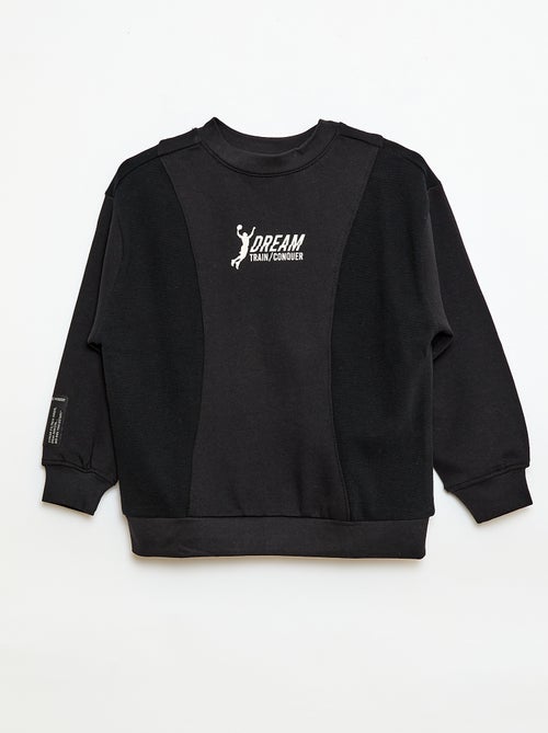 Sweat loose en molleton - Kiabi