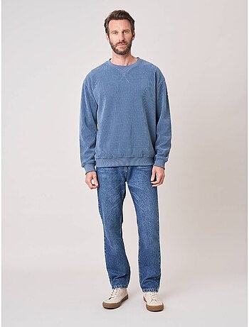Sweat loose homme en velours côtelé 'deeluxe'
