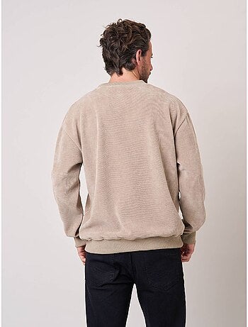 Sweat loose homme en velours côtelé 'deeluxe'