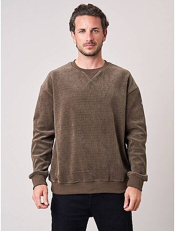 Sweat loose homme en velours côtelé 'deeluxe'