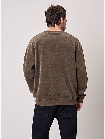Sweat loose homme en velours côtelé 'deeluxe'