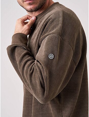 Sweat loose homme en velours côtelé 'deeluxe'