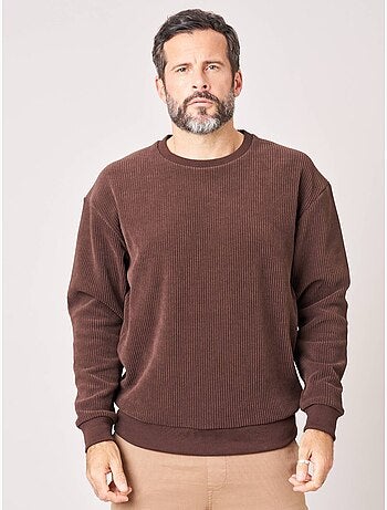 Sweat loose homme en velours côtelé 'deeluxe'