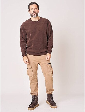 Sweat loose homme en velours côtelé 'deeluxe'