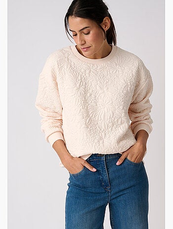 Sweat maille jacquard - happy d. By damart