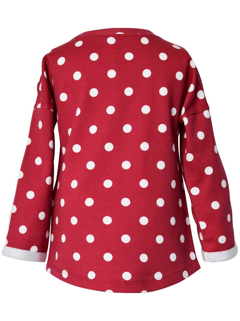 SWEAT MANCHES LONGUES LOVE FILLE LES GRANDS DE SUCRE D'ORGE Rouge - Kiabi