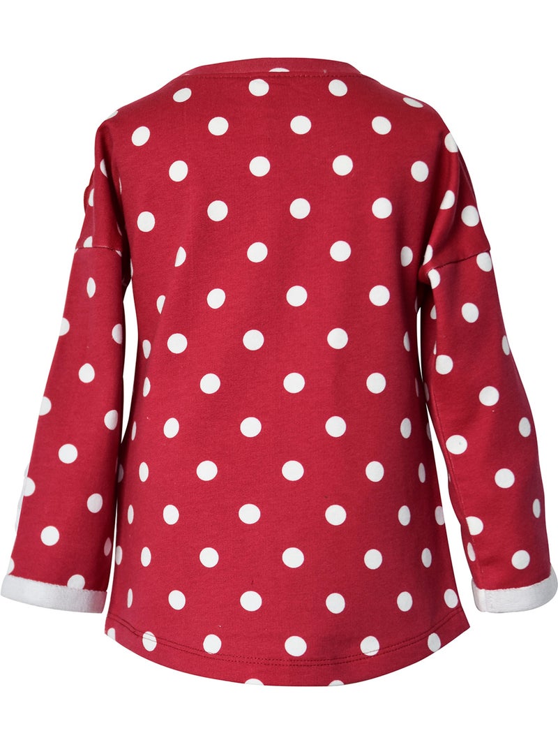 SWEAT MANCHES LONGUES LOVE FILLE LES GRANDS DE SUCRE D'ORGE Rouge - Kiabi