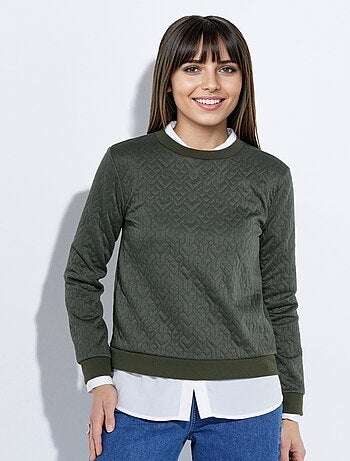 Sweat manches longues motif origami - Afibel