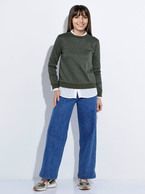 Sweat manches longues motif origami - Afibel - Kiabi