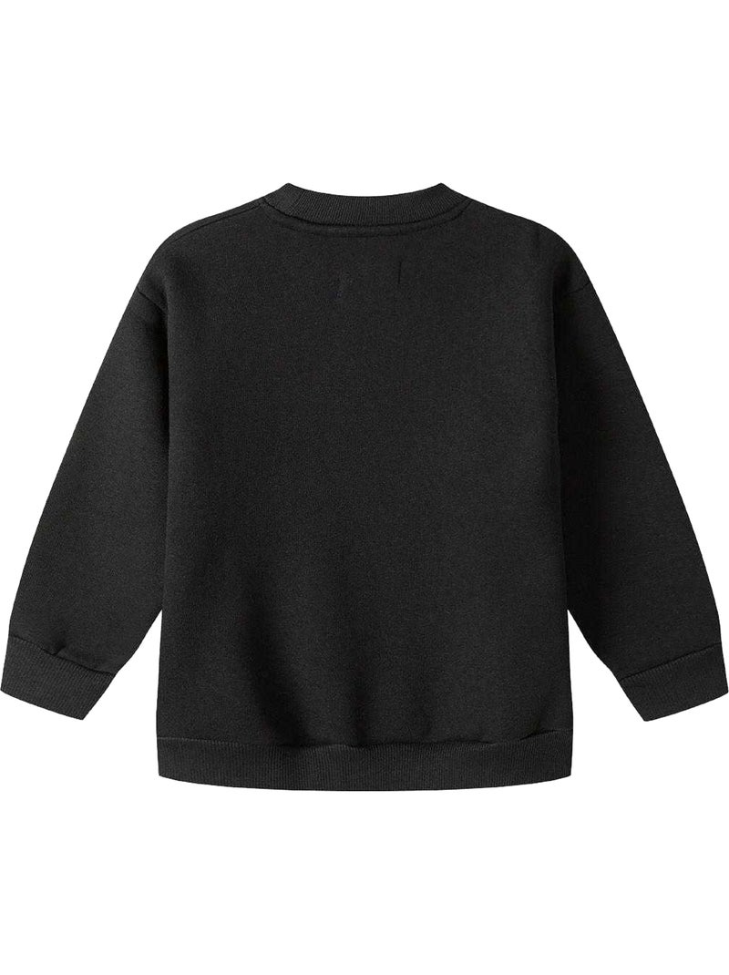 Sweat manches longues motif/style imprimé graphique - minoti Noir - Kiabi
