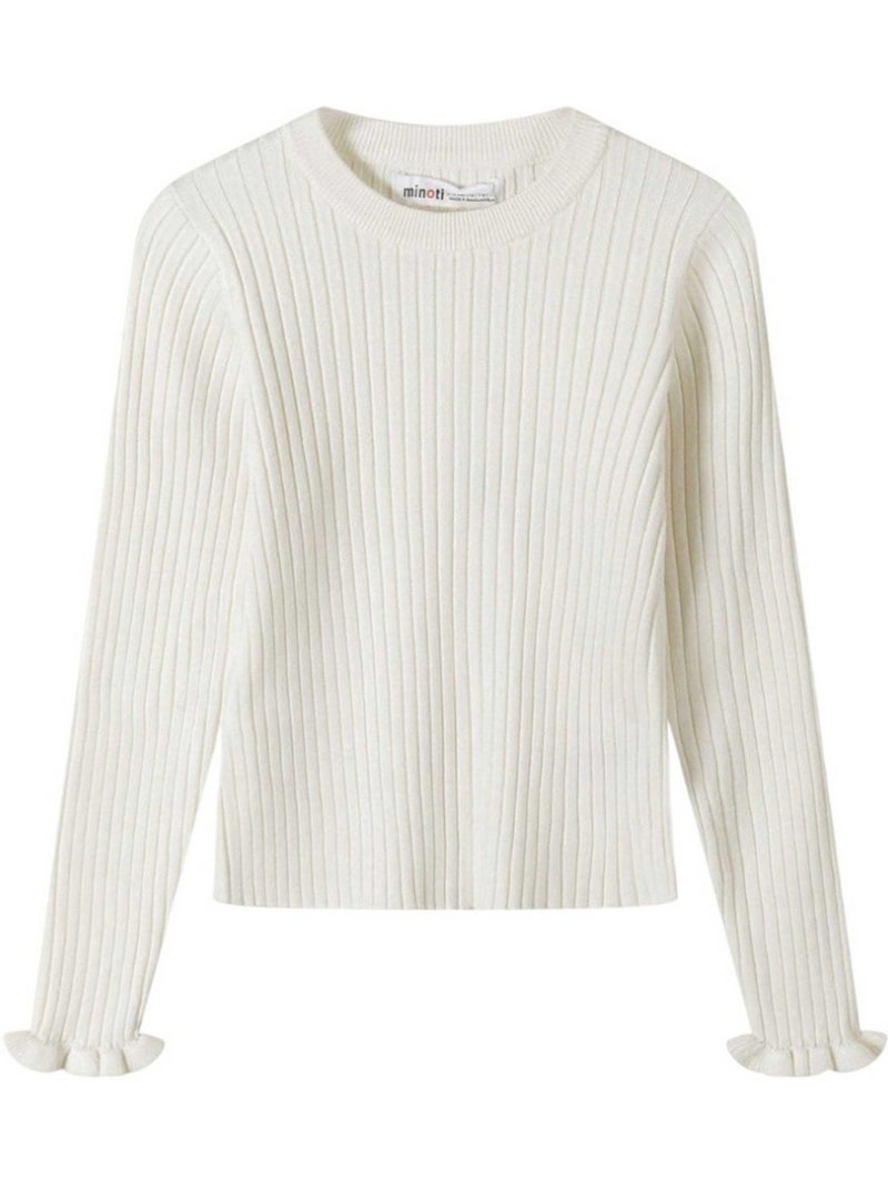 Sweat manches longues motif/style uni - minoti Blanc - Kiabi