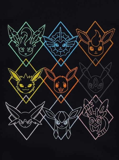 Sweat manches longues Pokémon broderies Evoli évolutions prismatiques - Polycoton - Kiabi