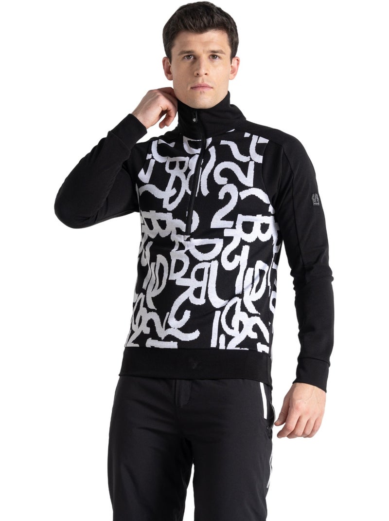 Sweat manches longues speed - dare 2b Noir Blanc - Kiabi