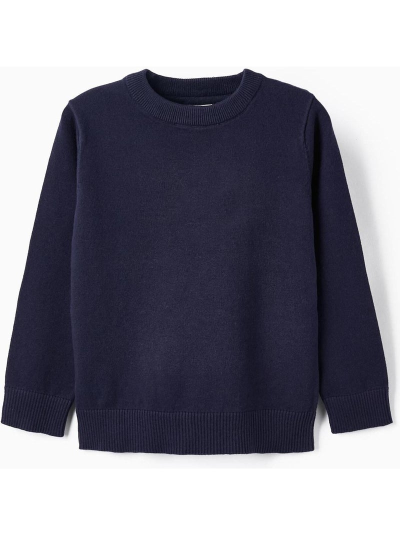 Sweat manches longues  'Zippy' Bleu foncé - Kiabi