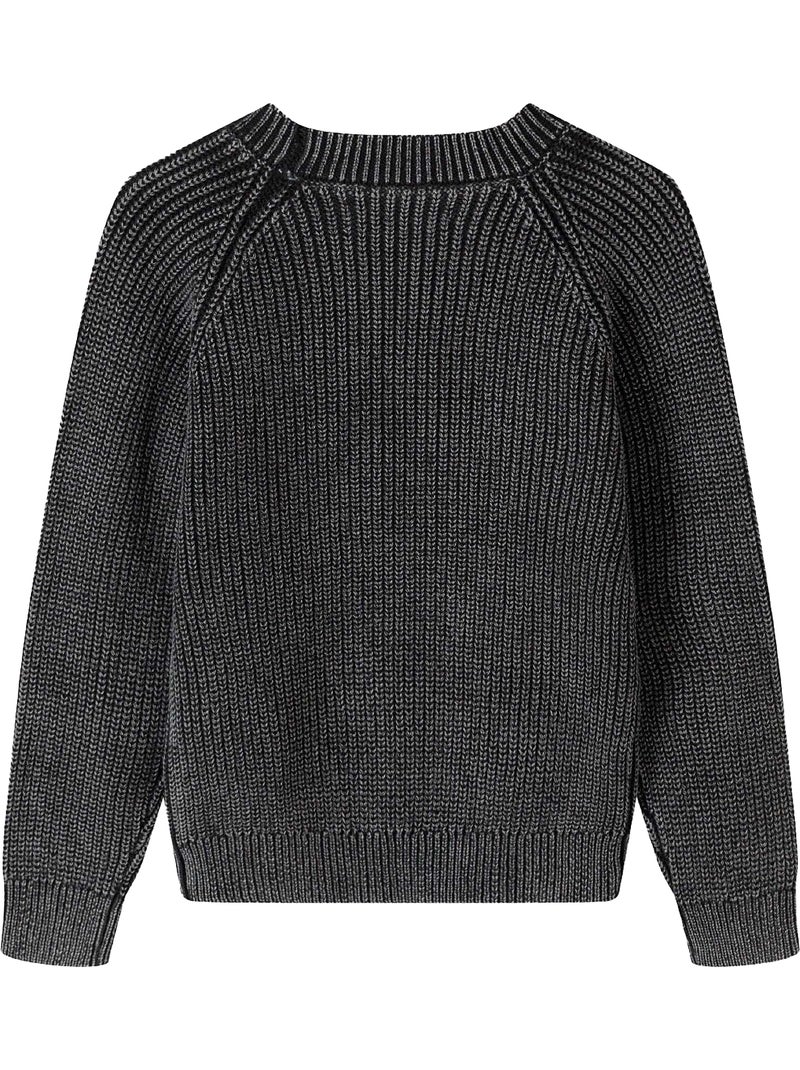 Sweat manches raglan motif/style délavé à l´acide - minoti Noir - Kiabi