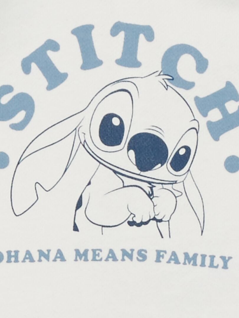 Sweat en molleton 'Stitch' 'Disney' - Blanc - Kiabi - 6.00€