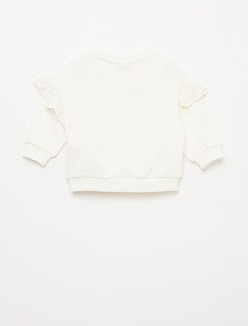 Sweat 'Bambi' 'Disney' à manches longues avec volants brodés