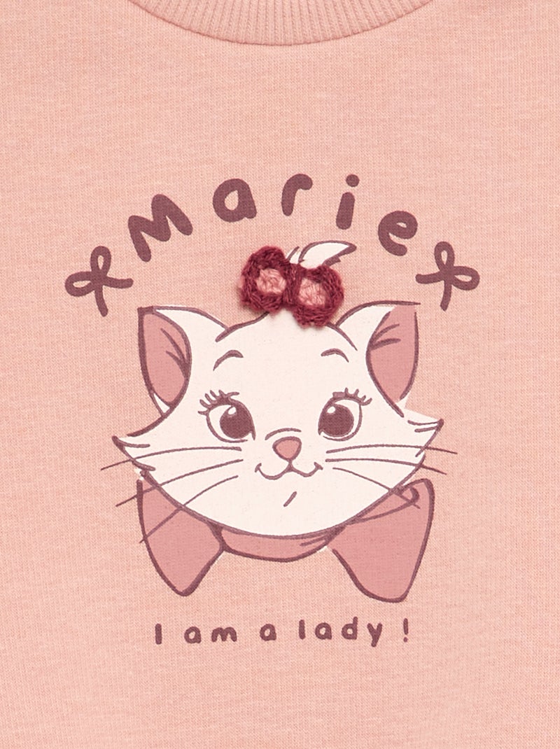 Sweat 'Marie' 'Disney' avec volants aux épaules Rose - Kiabi