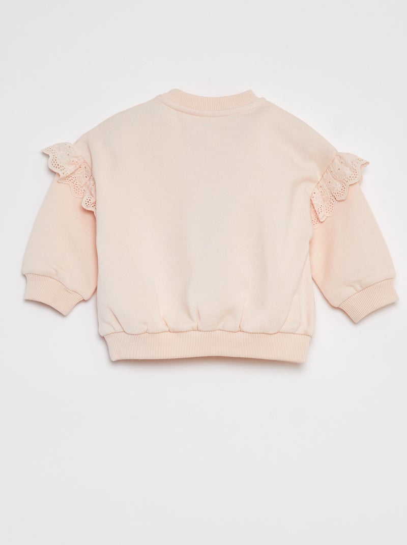 Sweat 'Marie' 'Disney' avec volants sur les manches ROSE - Kiabi