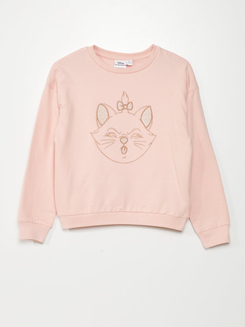 Sweat 'Marie' 'Les Aristochats' Rose - Kiabi