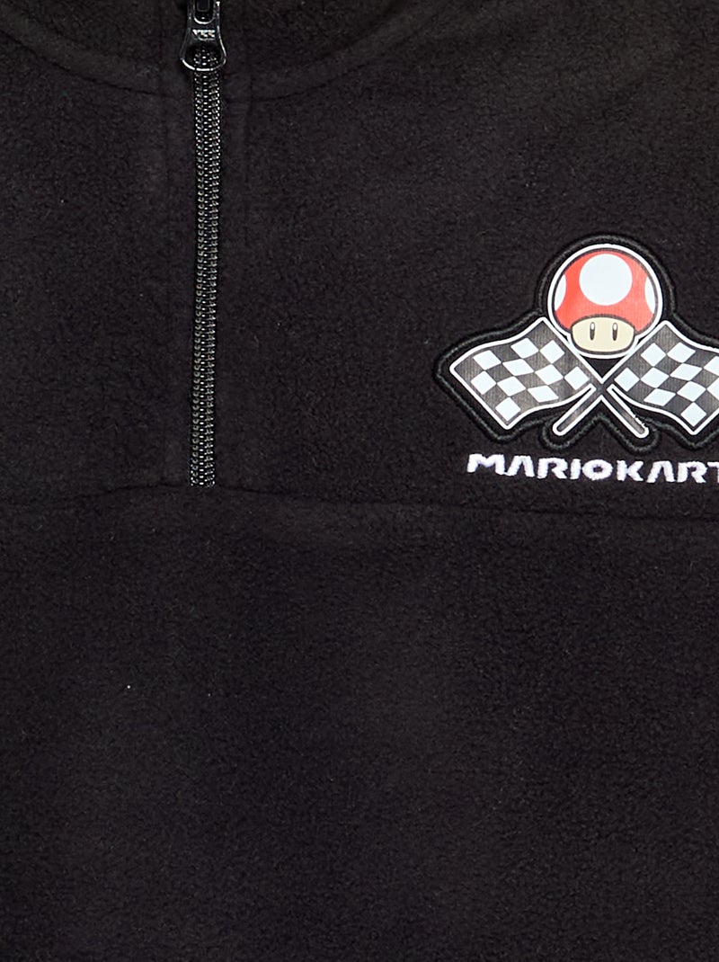 Sweat 'Mario Bros' avec bandes contrastées Noir - Kiabi