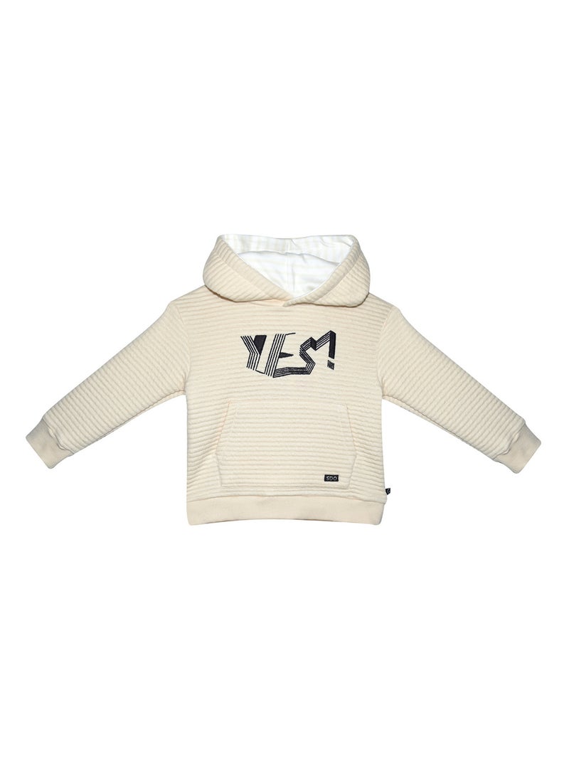 SWEAT MARLON MOLLETON ENFANT Beige - Kiabi