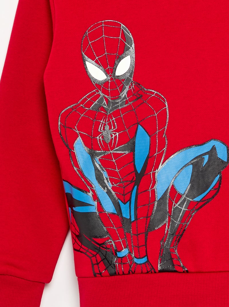Sweat 'Marvel' 'Spider-man' à capuche Rouge - Kiabi