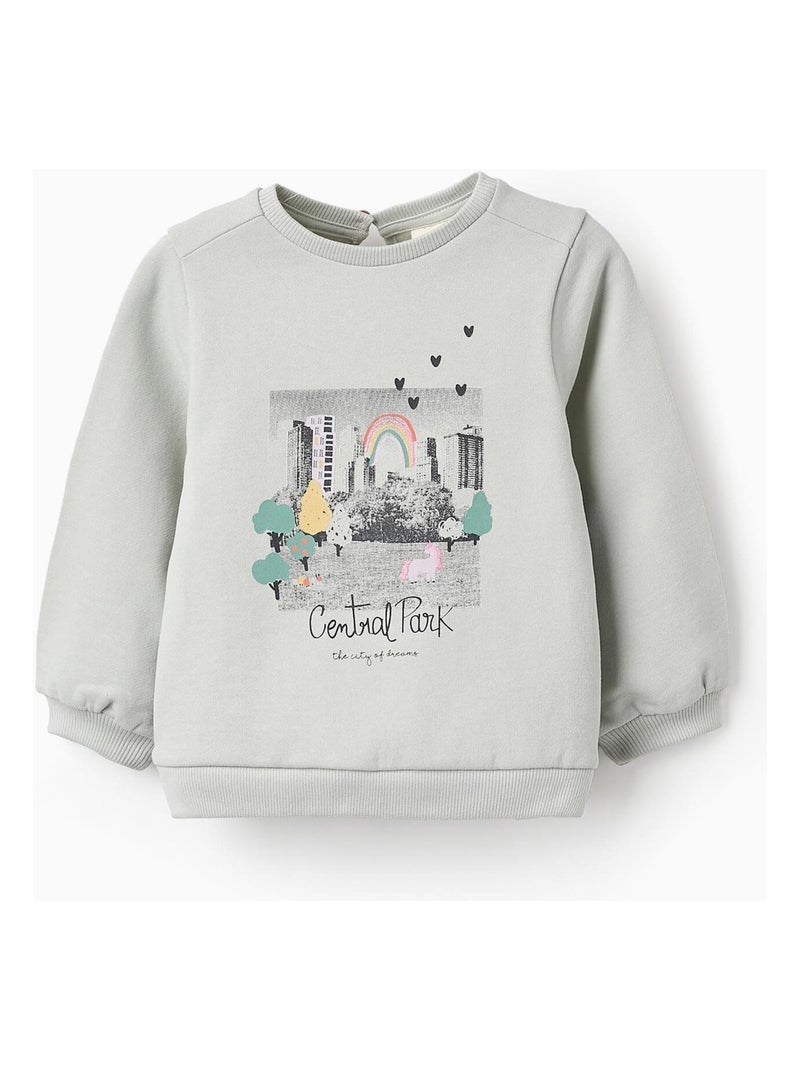 Sweat matelassé, 100 % coton NEW YORK Vert clair - Kiabi