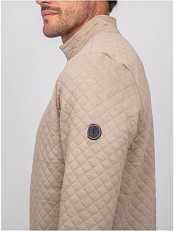 Sweat matelassé col montant zippé woribou