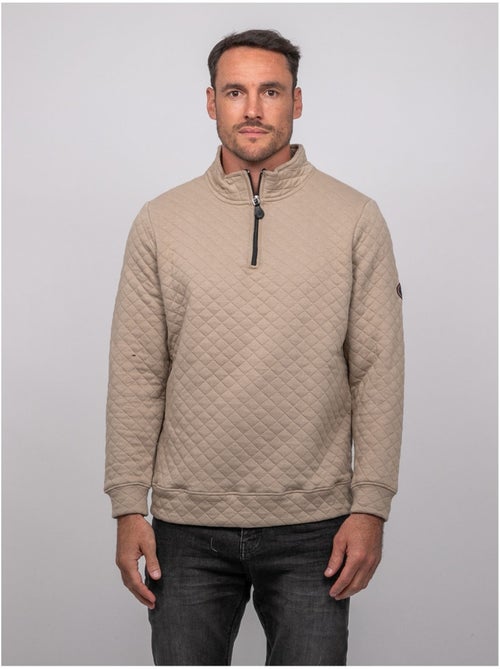 Sweat matelassé col montant zippé woribou - Kiabi Sweat matelassé col montant zippé woribou - Kiabi