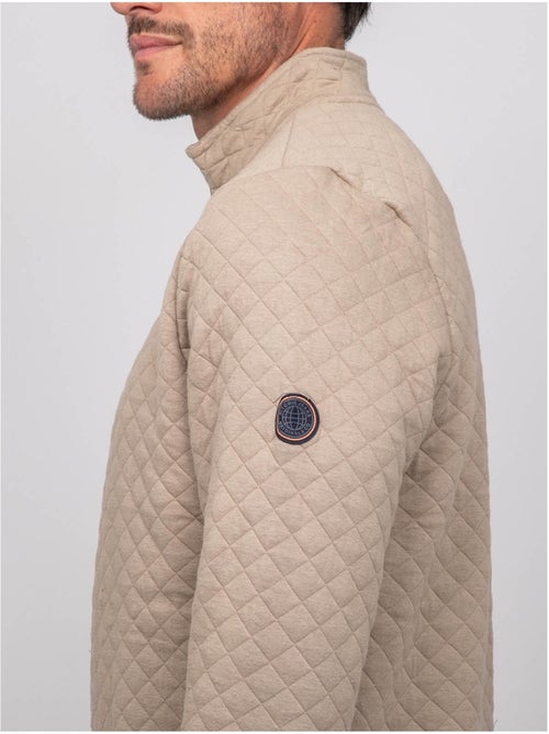 Sweat matelassé col montant zippé woribou - Kiabi Sweat matelassé col montant zippé woribou - Kiabi