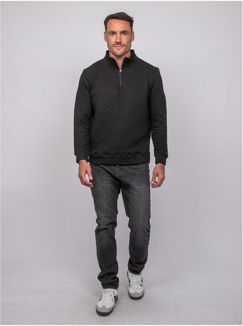 Sweat matelassé col montant zippé woribou - Kiabi