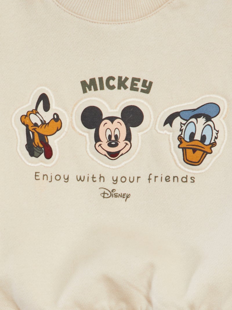 Sweat 'Mickey and friends' 'Disney' imprimé en relief Blanc - Kiabi
