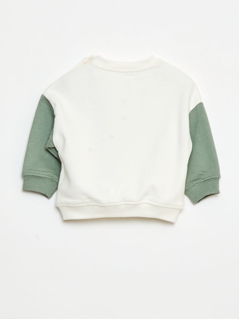 Sweat 'Mickey' 'Disney' à col rond Vert - Kiabi