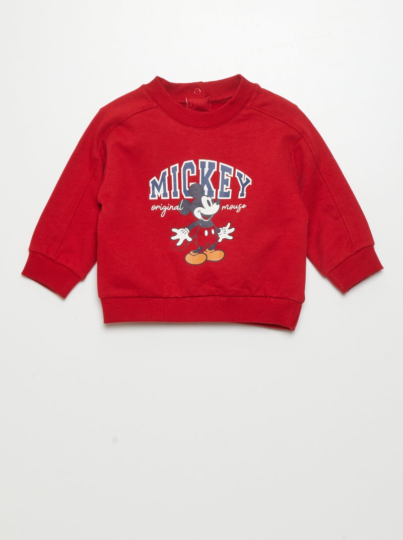 Sweat 'Mickey' 'Disney' Rouge - Kiabi