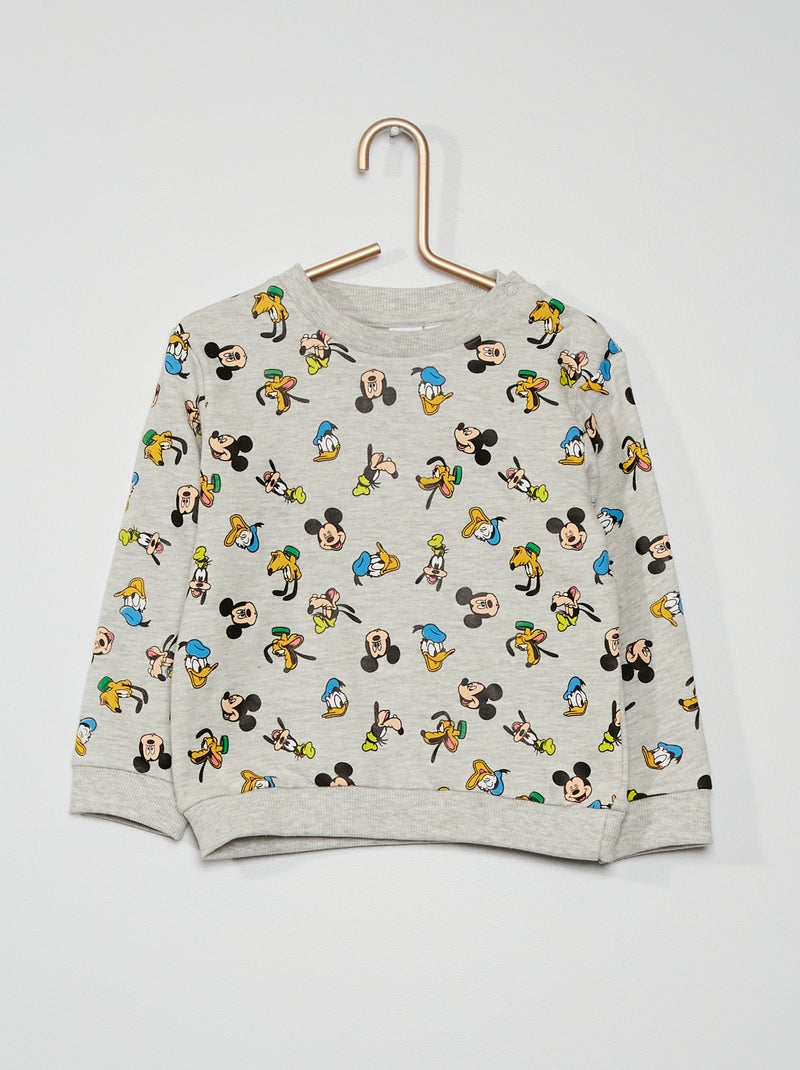 Sweat 'Mickey et ses amis' gris chiné - Kiabi