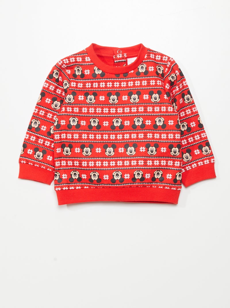 Sweat 'Mickey Mouse' Rouge - Kiabi