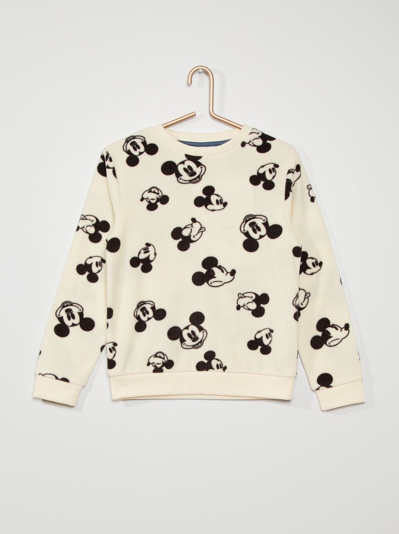 Sweat 'Mickey' polaire BEIGE - Kiabi